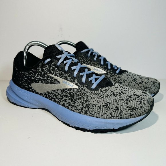 Brooks Shoes - Brooks Launch 6 Black Gray Blue Running Shoes 1202851B032 Women's Size 10B